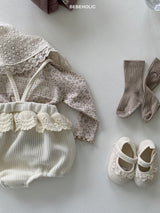 ［bebe holic］Pompon lace suspender bloomer