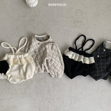 ［bebe holic］Pompon lace suspender bloomer