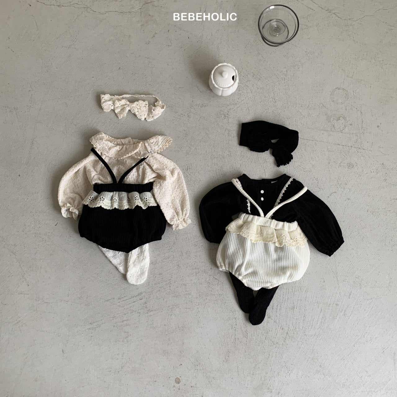 ［bebe holic］Pompon lace suspender bloomer
