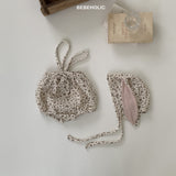 ［bebe holic］Rabbit bonnet set