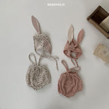 ［bebe holic］Rabbit bonnet set