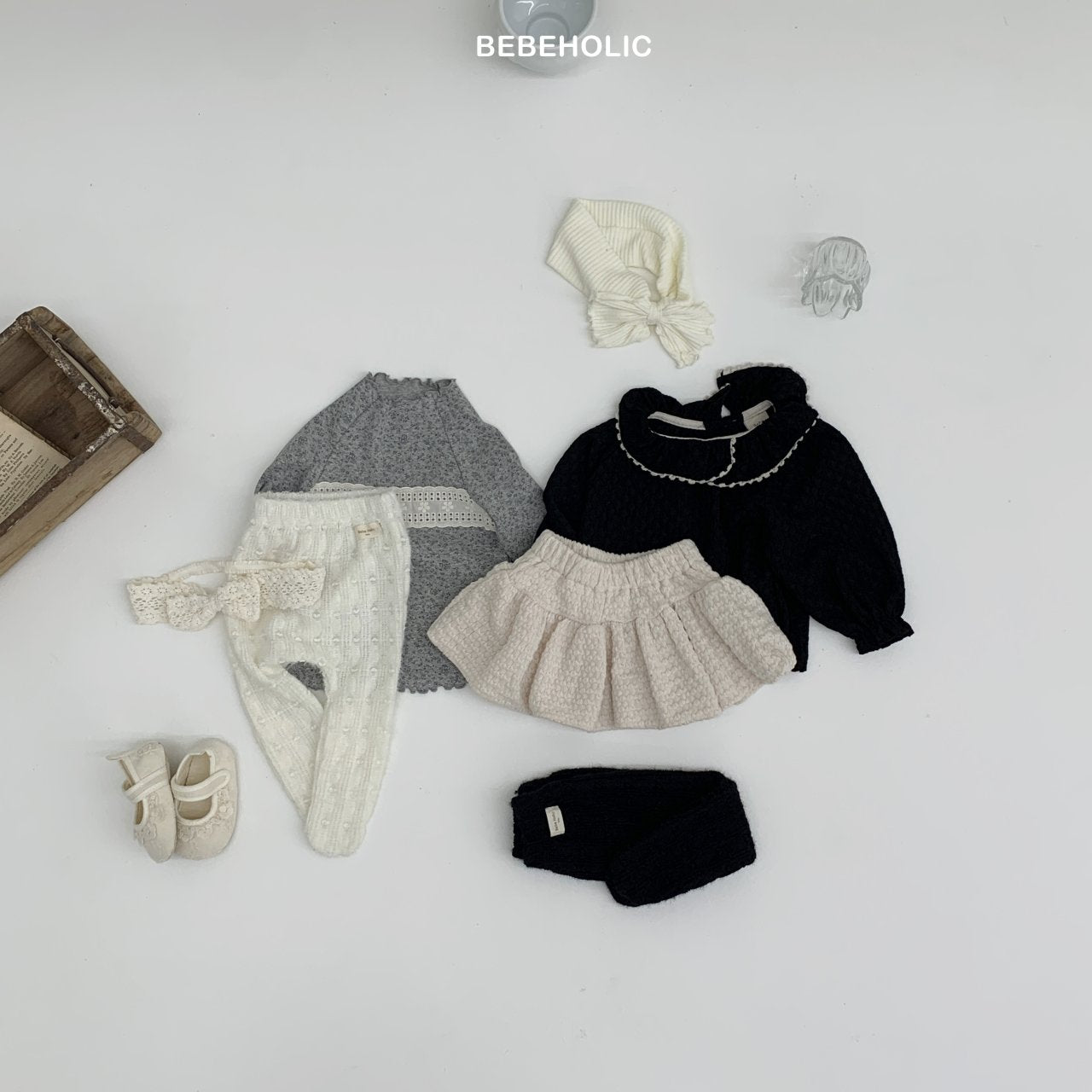 ［bebe holic］Heart lace tights
