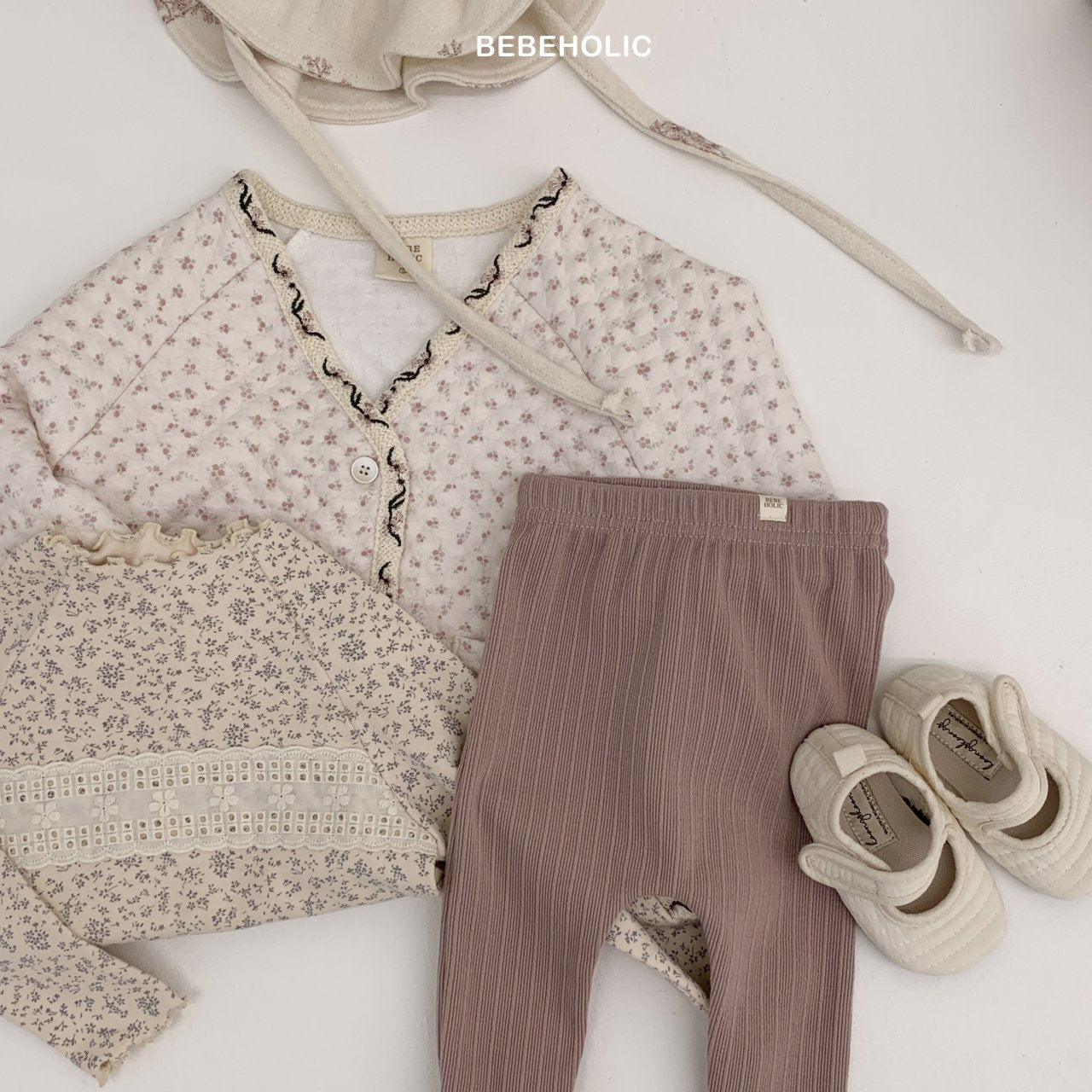 ［bebe holic］Olive rib tights