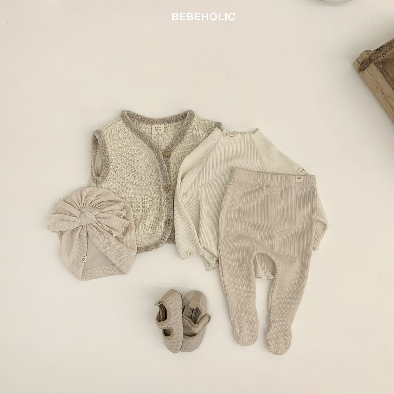 ［bebe holic］Olive rib tights