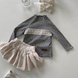 ［bebe holic］Flora lace tee