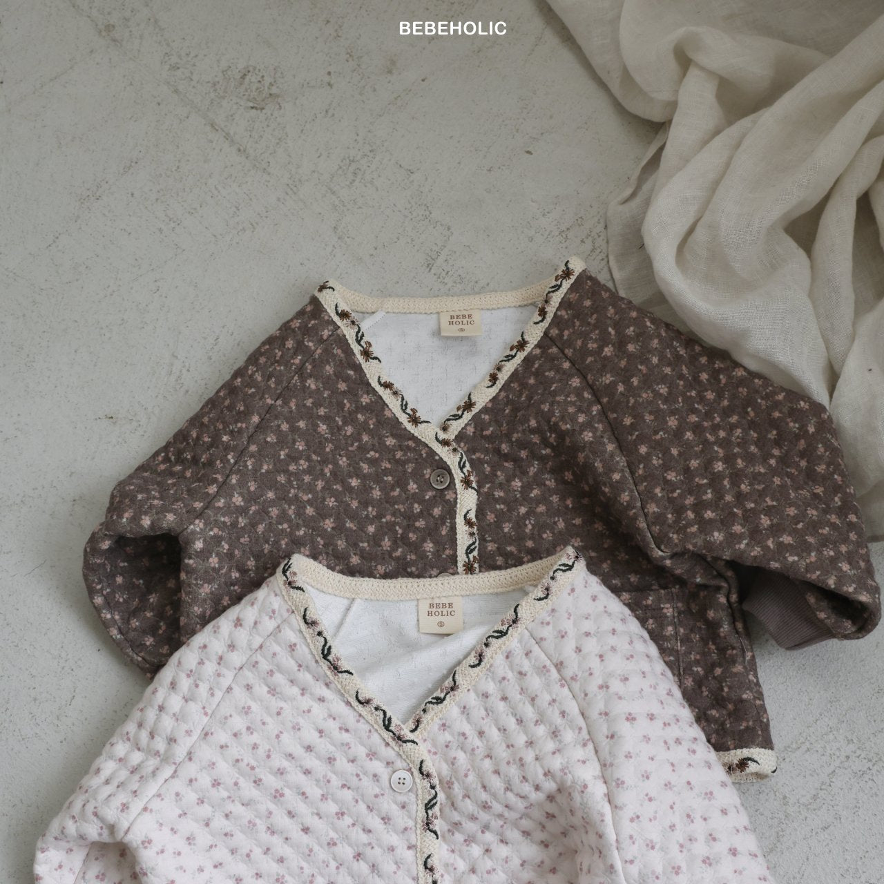 ［bebe holic］Rumi flower cardigan