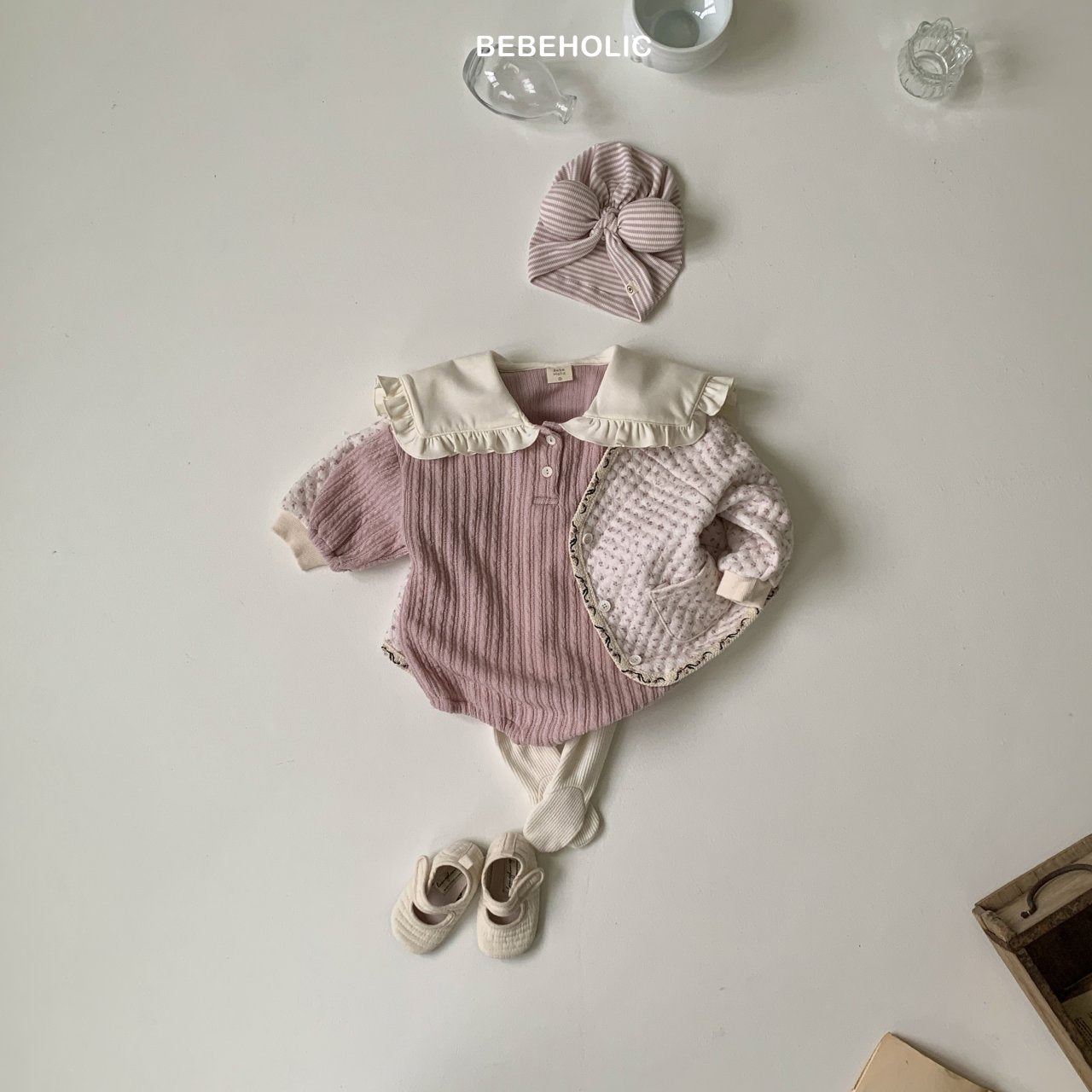 ［bebe holic］Rumi flower cardigan