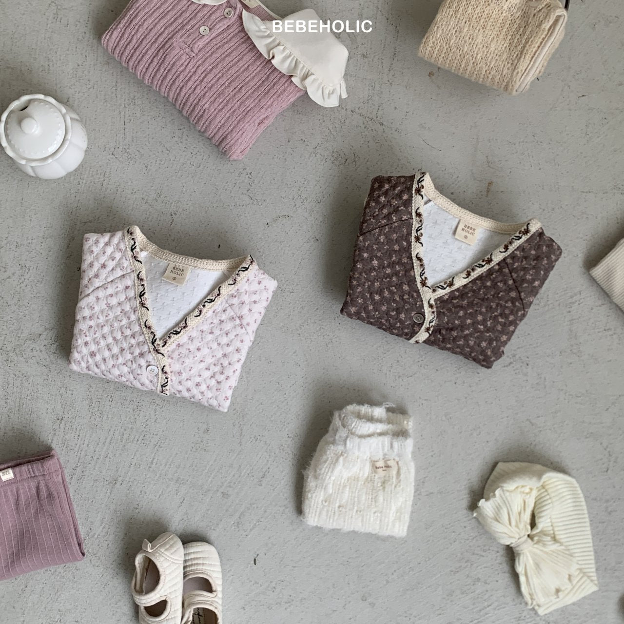 ［bebe holic］Rumi flower cardigan