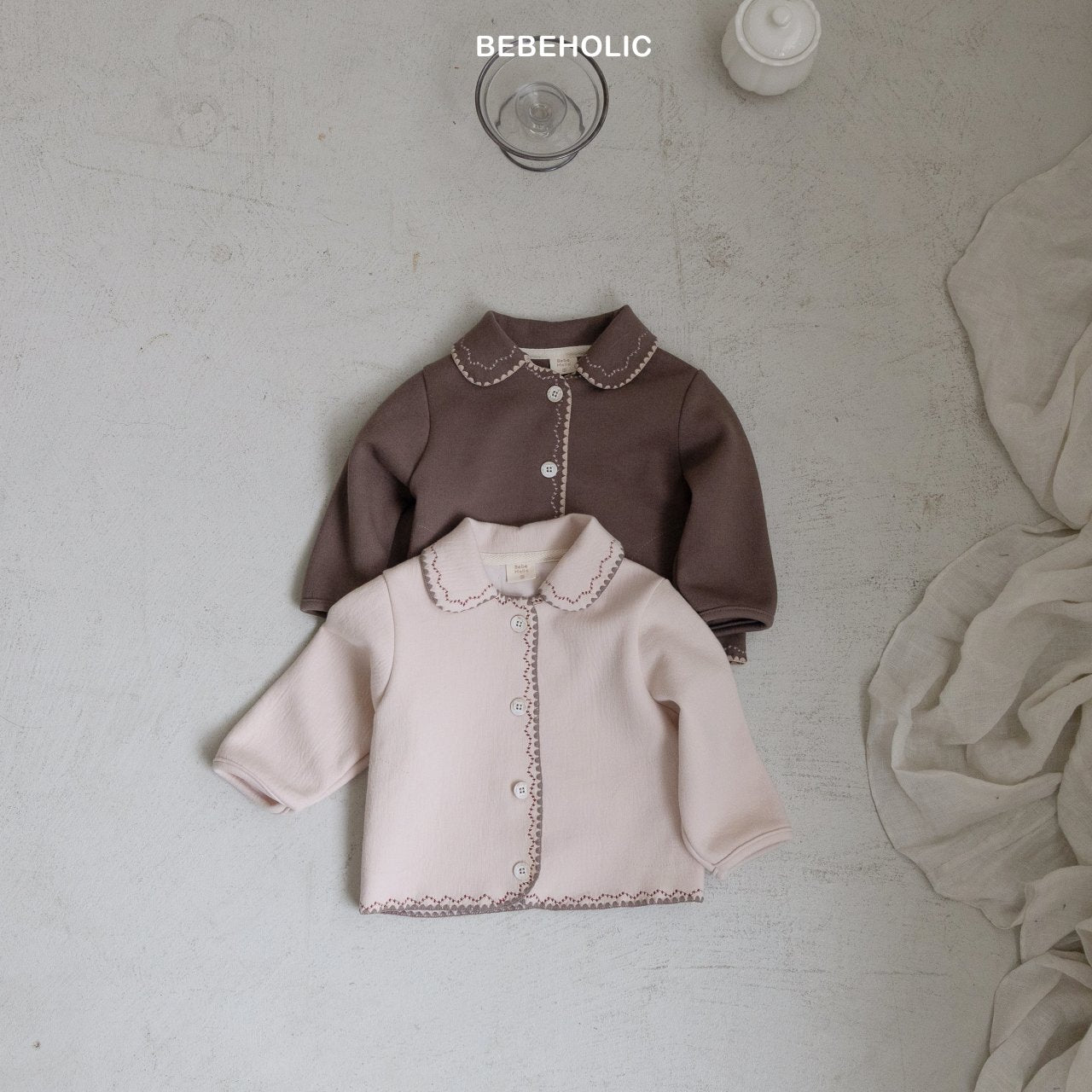 ［bebe holic］Mellow collar cardigan