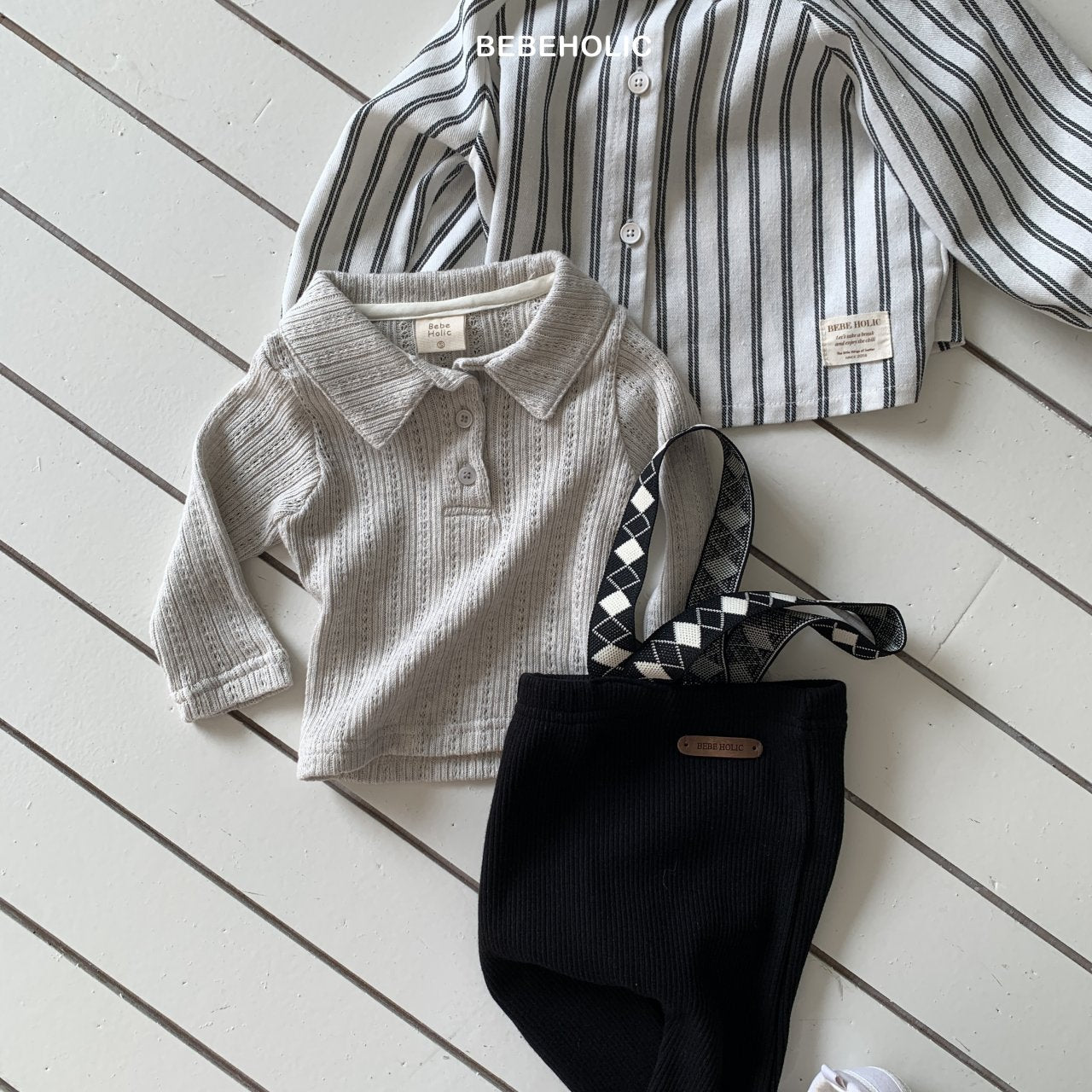 ［bebe holic］Acon collar tops