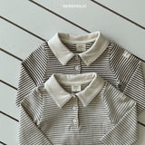 ［bebe holic］Cony stripe collar tops