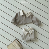 ［bebe holic］Cony stripe collar tops