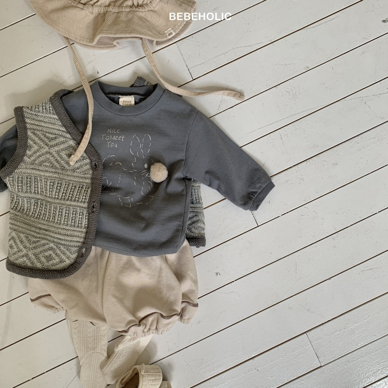［bebe holic］Rabbit tail tee