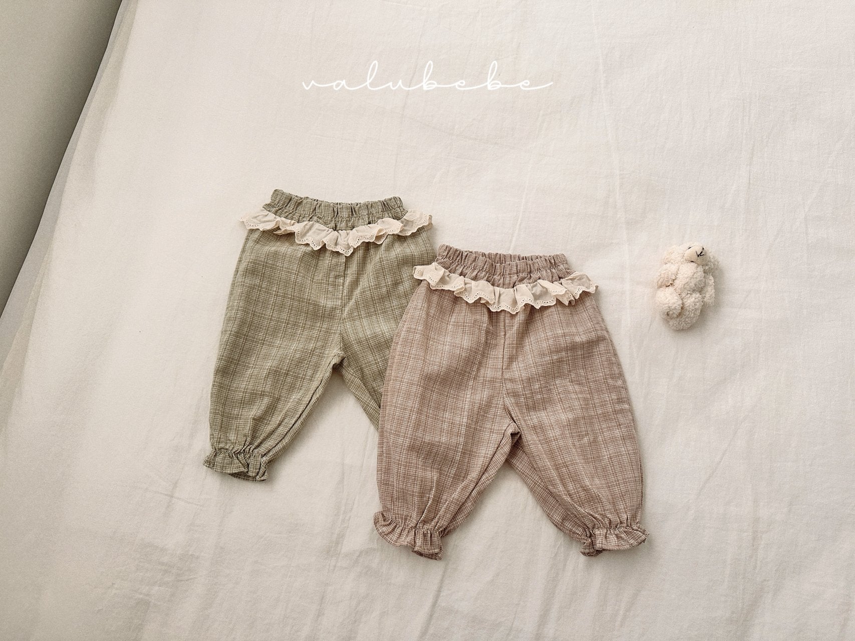 ［valubebe］Rommy frill check pants (baby)