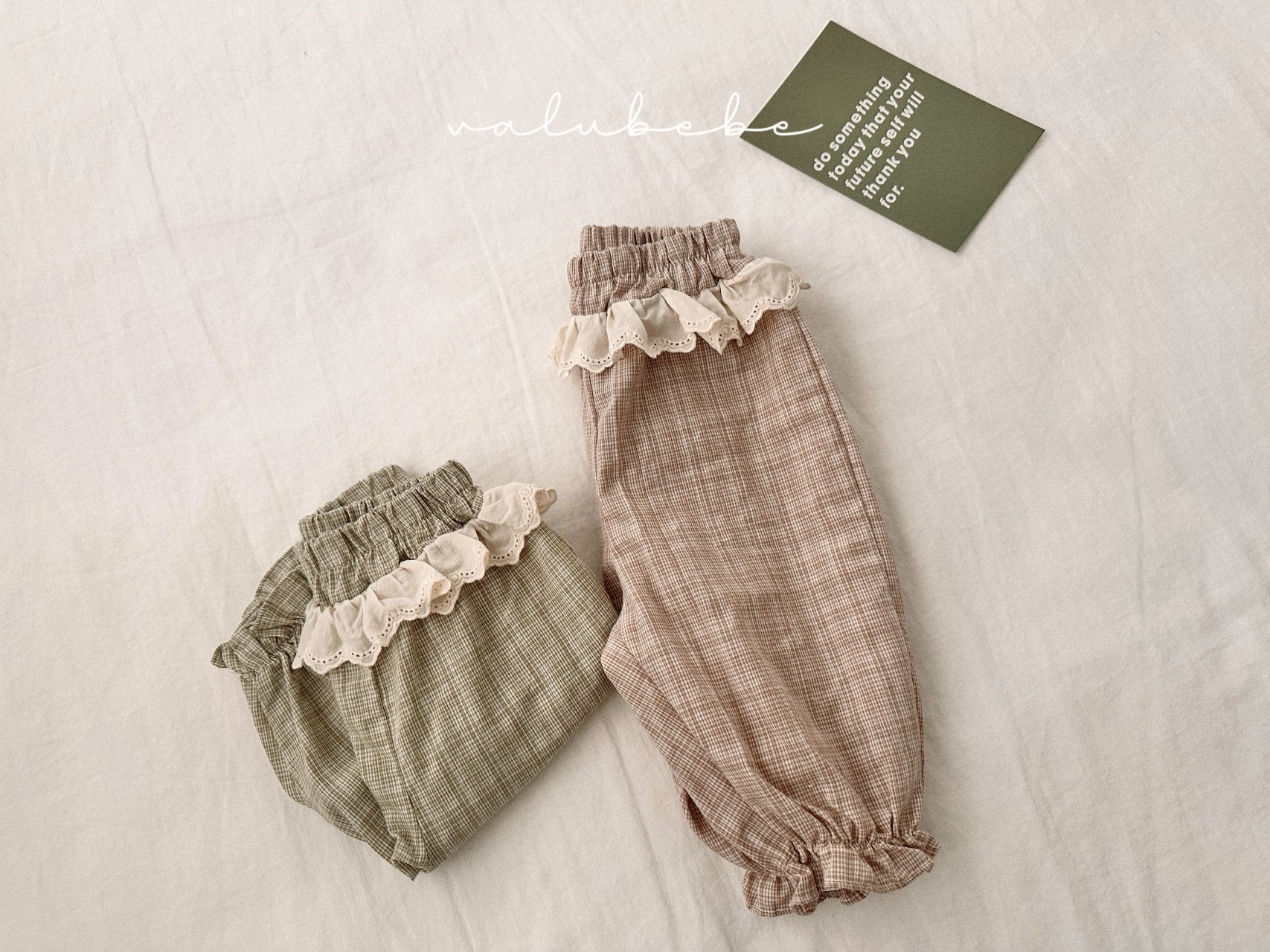 ［valubebe］Rommy frill check pants (baby)