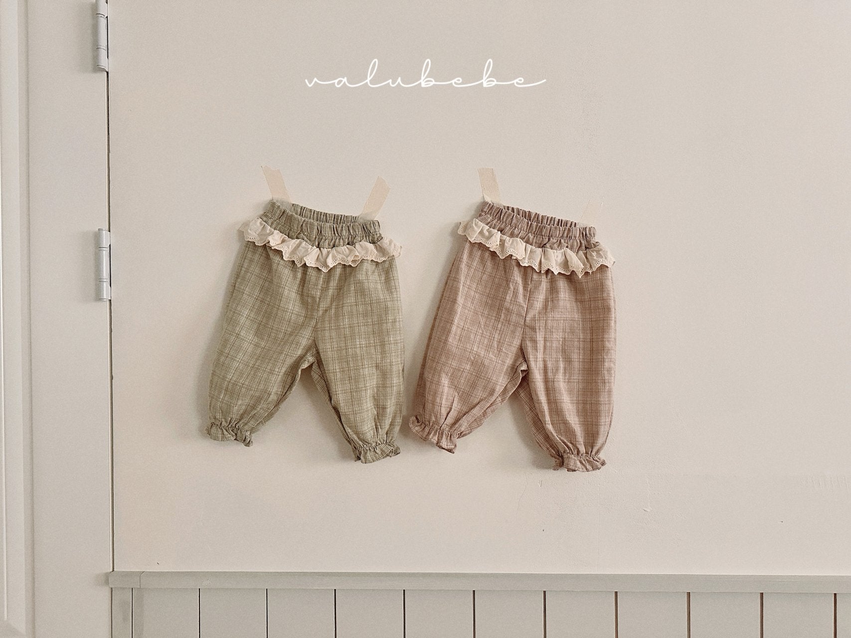 ［valubebe］Rommy frill check pants (baby)