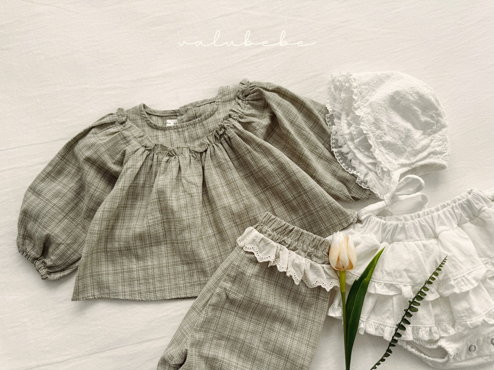 ［valubebe］Rommy frill check blouse (baby)