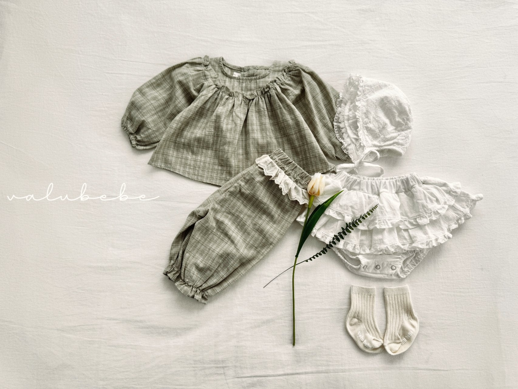 ［valubebe］Rommy frill check blouse (baby)