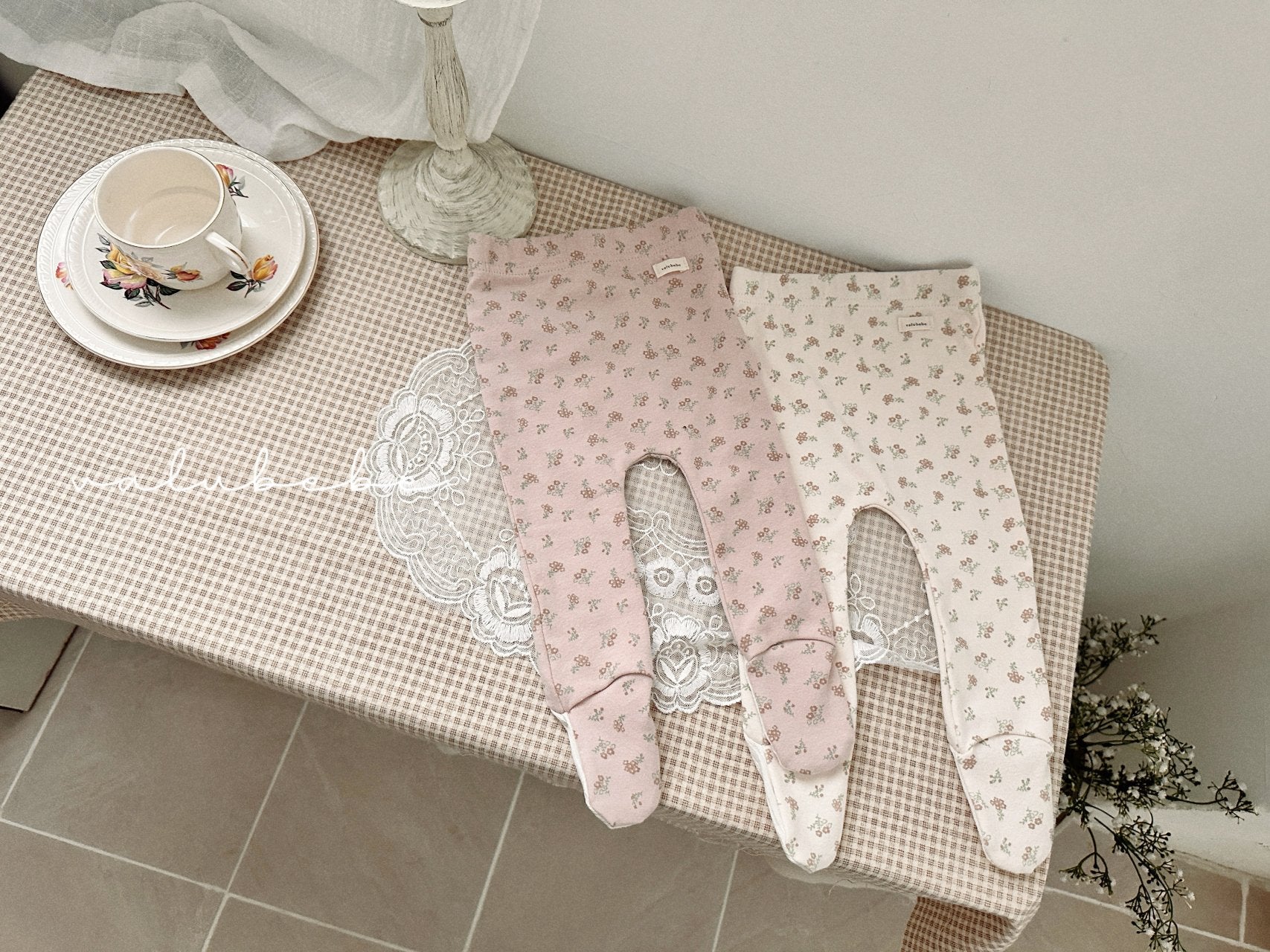 ［valubebe］Luna flower tights (baby)