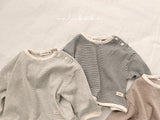 ［valubebe］Stripe button tee (baby & kids)