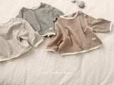 ［valubebe］Stripe button tee (baby & kids)