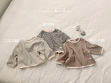 ［valubebe］Stripe button tee (baby & kids)