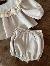 ［Anne shirley］Natural fringe blouse & bloomer set
