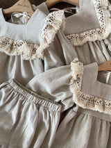 ［Anne shirley］Cozy fringe rompers