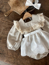 ［Anne shirley］Cozy fringe rompers