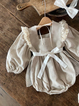 ［Anne shirley］Cozy fringe rompers