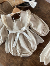 ［Anne shirley］Cozy fringe rompers