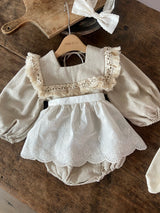 ［Anne shirley］Cozy fringe rompers
