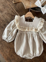 ［Anne shirley］Cozy fringe rompers