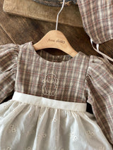 ［Anne shirley］Magenta rompers & bonnet set