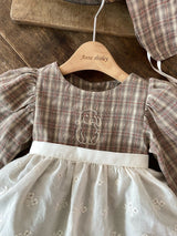 ［Anne shirley］Magenta rompers & bonnet set