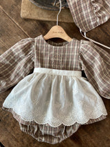 ［Anne shirley］Magenta rompers & bonnet set