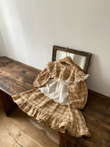 ［Anne shirley］Leman check one-piece