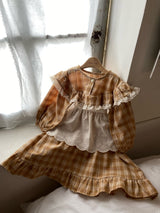 ［Anne shirley］Leman check one-piece