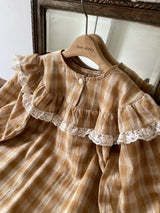 ［Anne shirley］Leman check one-piece