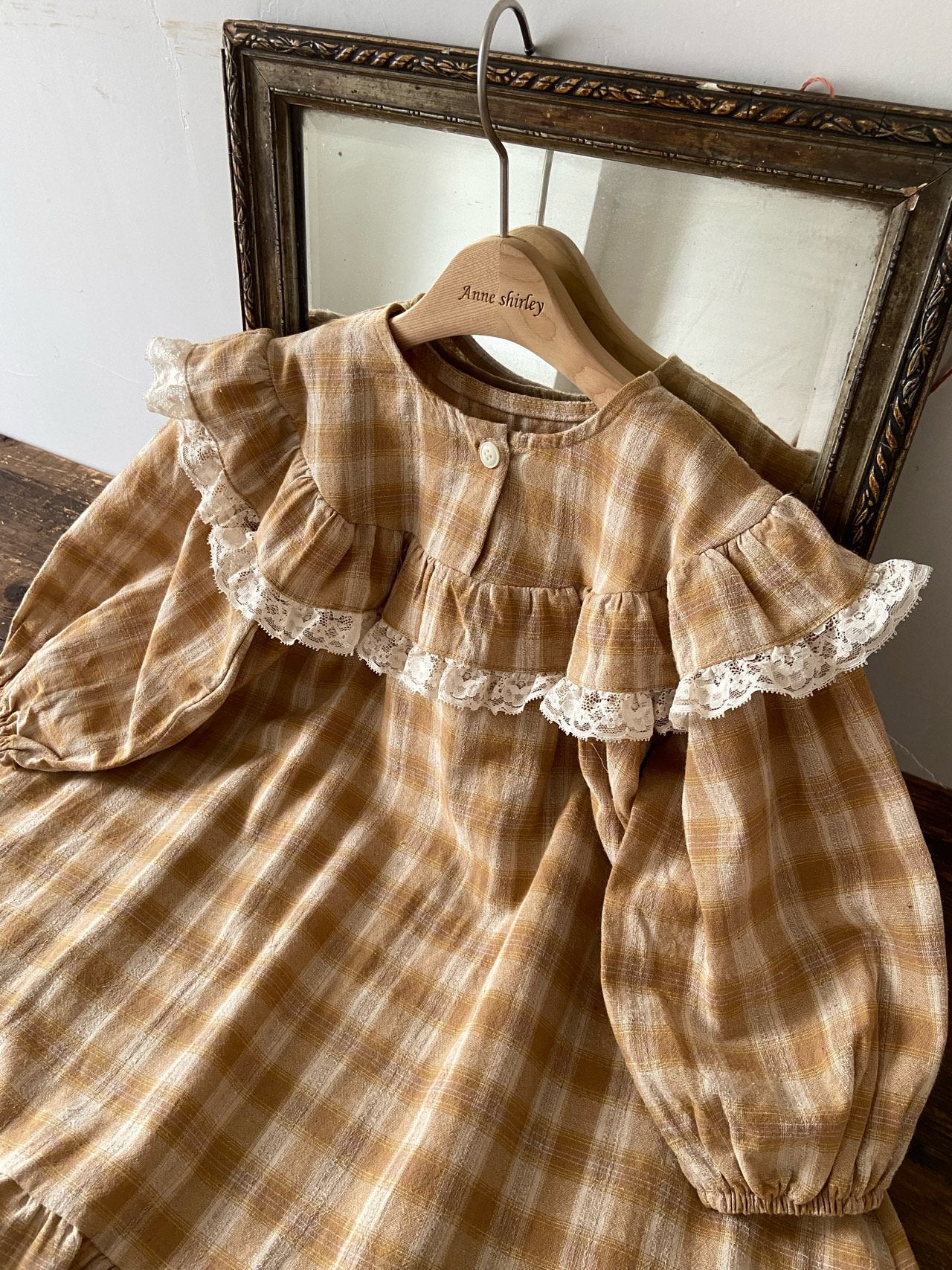 ［Anne shirley］Leman check one-piece