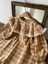 ［Anne shirley］Leman check one-piece
