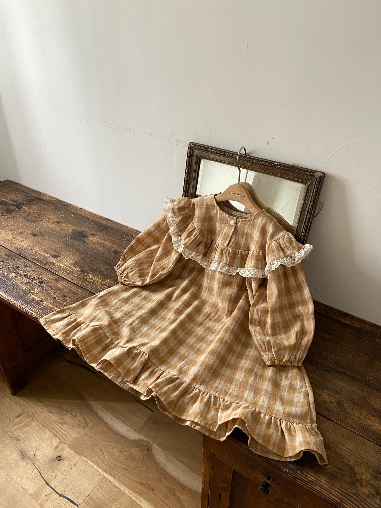 ［Anne shirley］Leman check one-piece