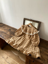 ［Anne shirley］Leman check one-piece