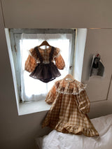 ［Anne shirley］Leman check one-piece