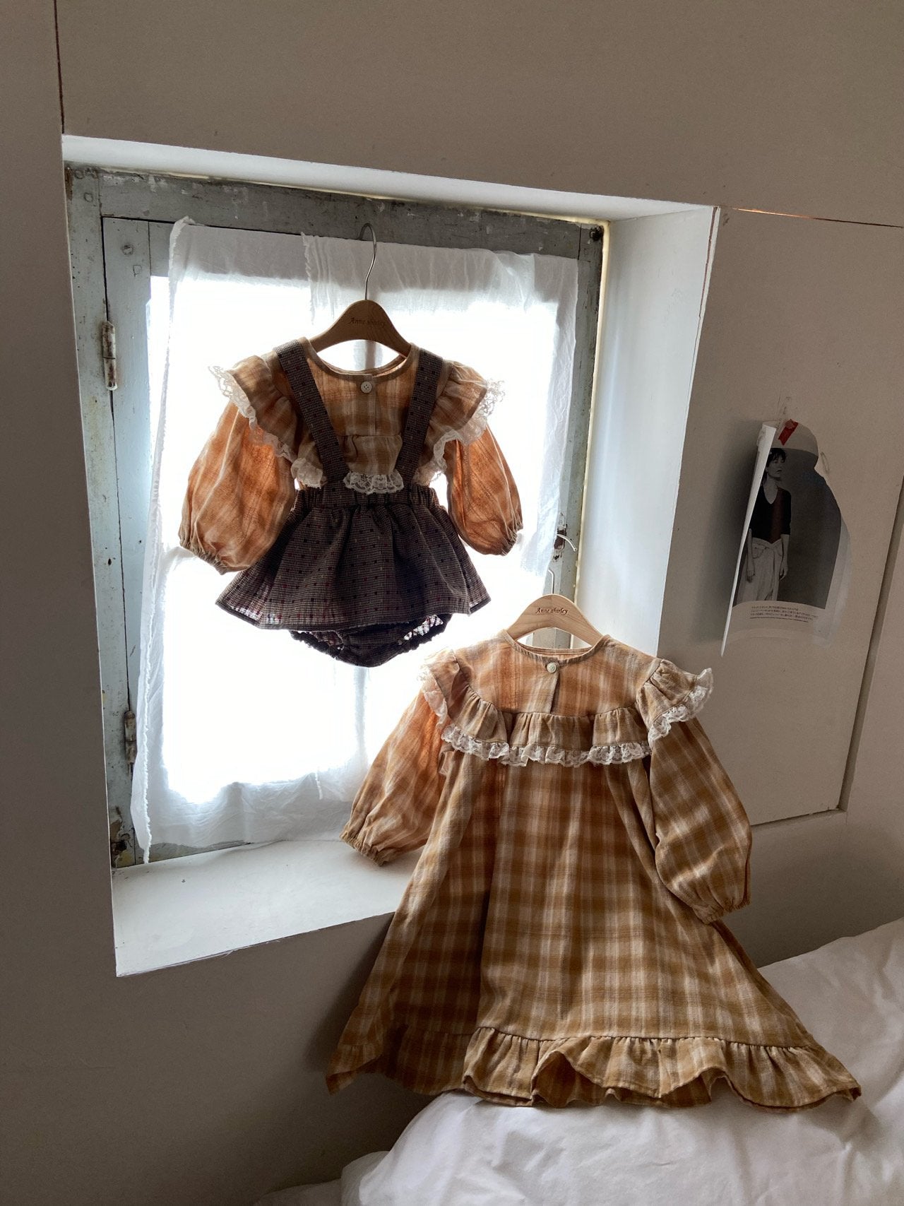 ［Anne shirley］Leman check one-piece