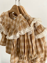 ［Anne shirley］Leman check one-piece