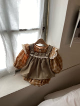 ［Anne shirley］Hiena check rompers