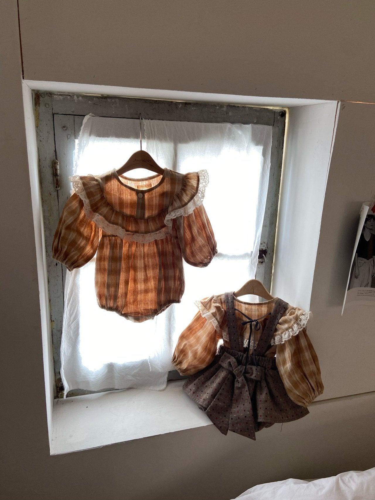 ［Anne shirley］Hiena check rompers