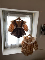 ［Anne shirley］Hiena check rompers