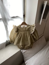 ［Anne shirley］Dot frill blouse & bloomer set